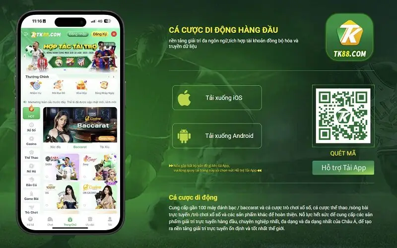 TK88 có hoạt động hợp pháp không? 32 TK88 cung cấp ứng dụng (App) chuyên biệt cho cả iOS và Android